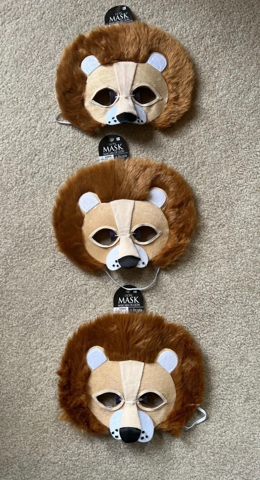 Lion Mask Felt/Furry Halloween Costume 9.25" x 7.25"--New w/ Tags  - Image 2 of 4