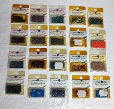 Mill Hill Beads Lot of 20 Packs Needlework Frosted Glass Seed Antique Bugle Bead