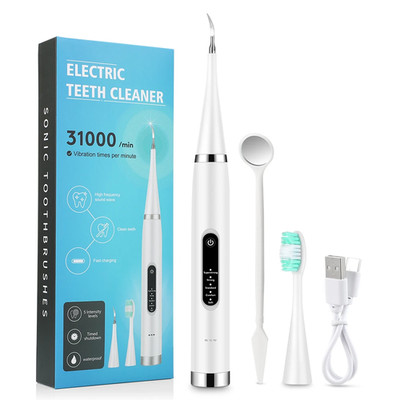 Electric Dental Scaler Calculus Remover Teeth Plaque Cleaner Teeth Whitening Den