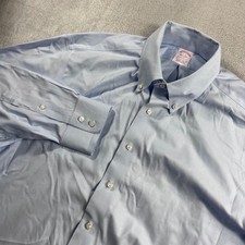 Brooks Brothers Madison Fit Light Blue Supima Cotton Non-Iron Dress Shirt 17-36