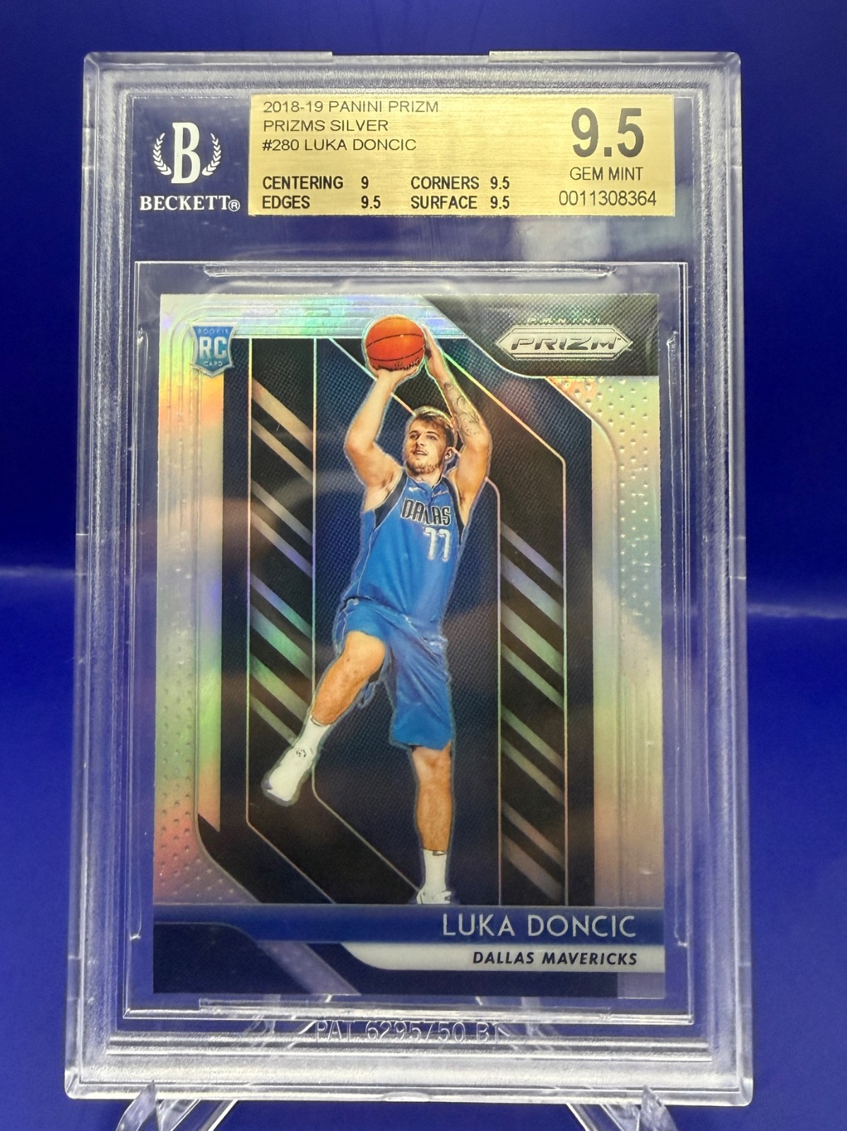 2018-19 Prizm Luka Doncic Rookie Silver Prizm #280 BGS 9.5 Gem Mint RC Mavericks