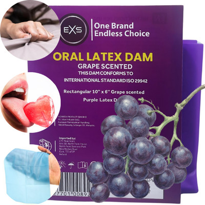 EXS Scented Oral Latex Dam - Oral Dam Traube 1 Stk.
