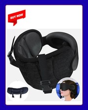 Travel Pillow For Airplanes With Head Strap Eye Mask 360 Support Headrest