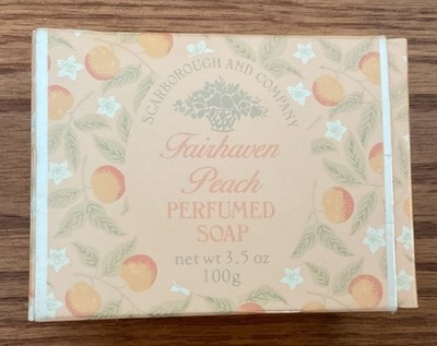 Vintage Scarborough & Co Fairhaven Peach Perfumed Soap 3.5 Oz ~ 100g Bar NIP