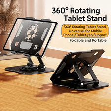 Tablet Stand 360 Rotation Adjustable iPad Holder Desktop Mount Home Office
