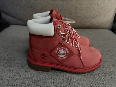 TIberland Kids Size 1 Waterproof Coral Boots NEW!