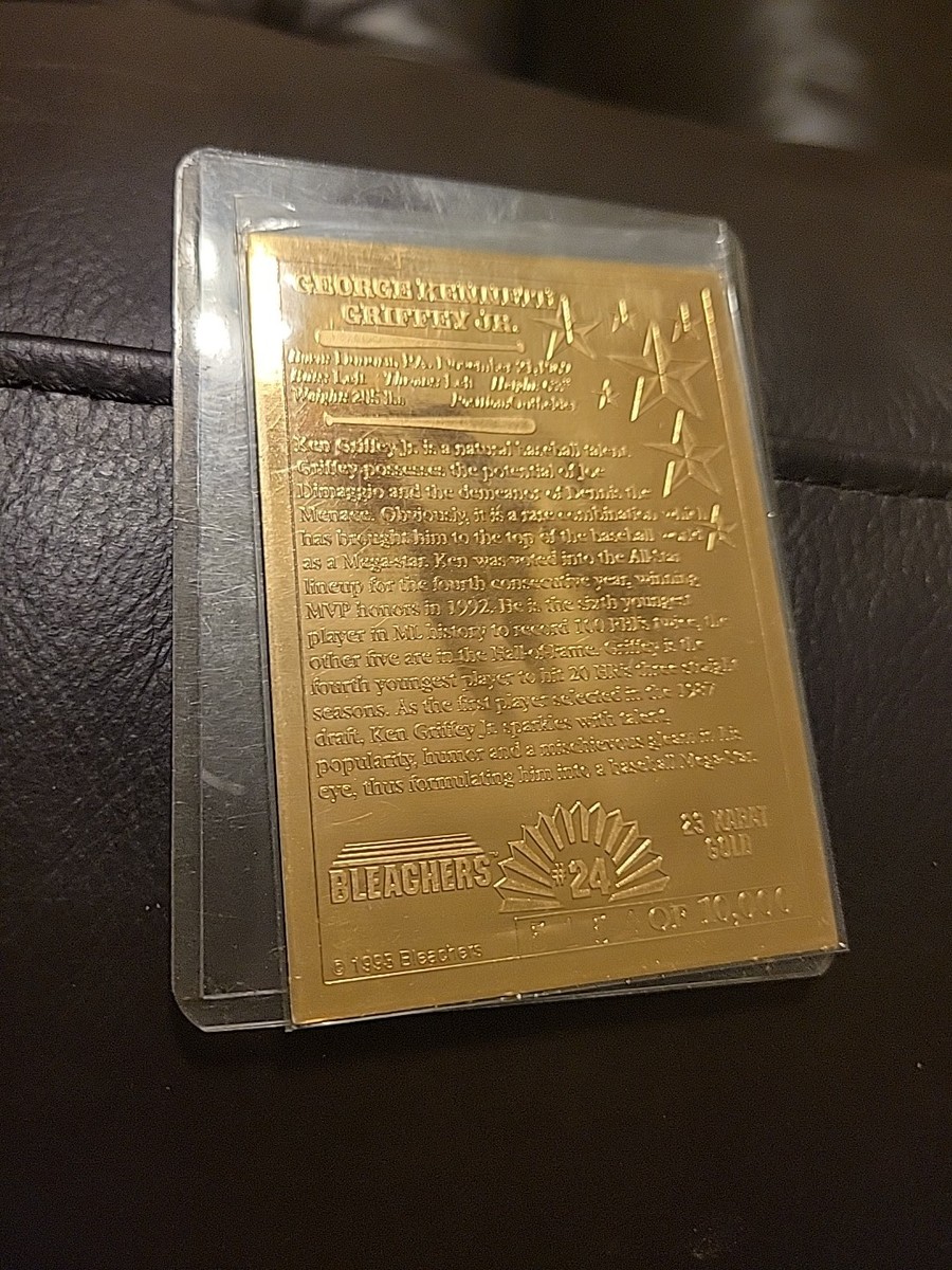 Ken Griffey Jr. 1993 Bleachers Mega Star 23K Karat Gold Card #5154