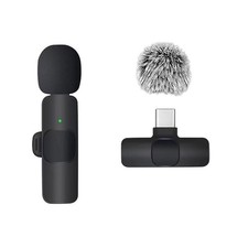 2.4G Lavalier Microphone Mini Clip  on Lapel Mic iPhone Android Noise Cancelling