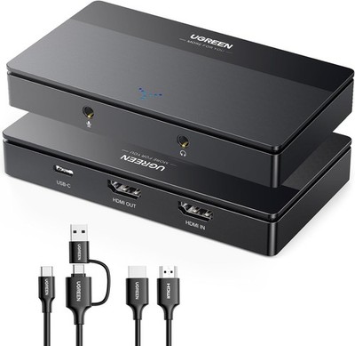 UGREEN Video Capture Card HDMI to USB C Streaming Device 1080P 60fps Game Audio 