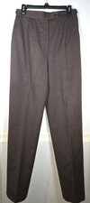 Harve Bernard Sport Sz 10 Tall 100 Wool Brown Pants Career Dress Vtg 90's