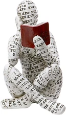 Home Decor Pulp Reading Women Thinker Statue Aesthetic Sculpture Room Decor