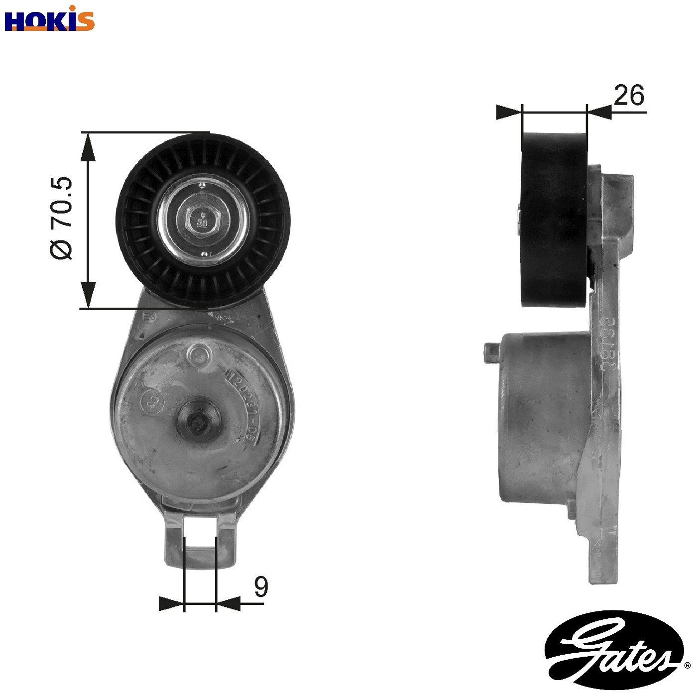 2x ✅Fits GATES T38185 BELT TENSIONER V-RIBBED BELT ⭐UK Seller⭐ - Image 7