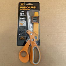 Fiskars 170810 AMPLIFY 8 inch RazorEdge FABRIC Shears Softgrip Handles Steel