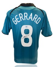 STEVEN GERRARD SIGNED LIVERPOOL FC 2008/09 THIRD UCL SHIRT (ACG CERT AG17805)