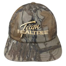 Team Realtree Snapback Hat Brown Camo One Size Embroidered Vintage USA Outdoor
