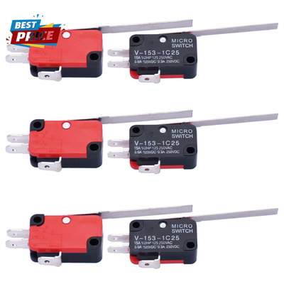 #ad 6Pcs Micro Limit Switch Long Straight Hinge Lever Arm SPDT Snap Action Switch f $12.11