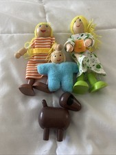 Wooden Doll House Family  Dog