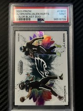 2023 Panini Prizm Color Blast Duo Jalen Hurts A.J. Brown #CBD-2 PSA 9 Eagles
