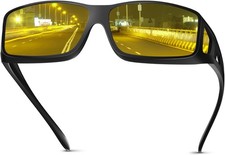 Night Driving Glasses for Men Women Fit Over Sunglasses Anti Glare Polarized HD
