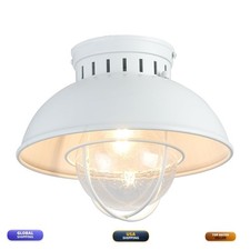 ALAISLYC Outdoor Ceiling Light Farmhouse 10 Inch White Flush Mount Ceiling