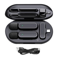 Wireless Lavalier Microphone Audio Video Recording Type C For iPhone 15/Android