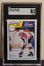 Scott Stevens 1983 OPC O Pee Chee RC Rookie Card 376 PSA SGC 8 NM MT