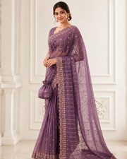 SAREE PARTY WEAR WEDDING DESIGNER INDIAN BLOUSE SARI BOLLYWOOD ETHNIC PAKISTANI
