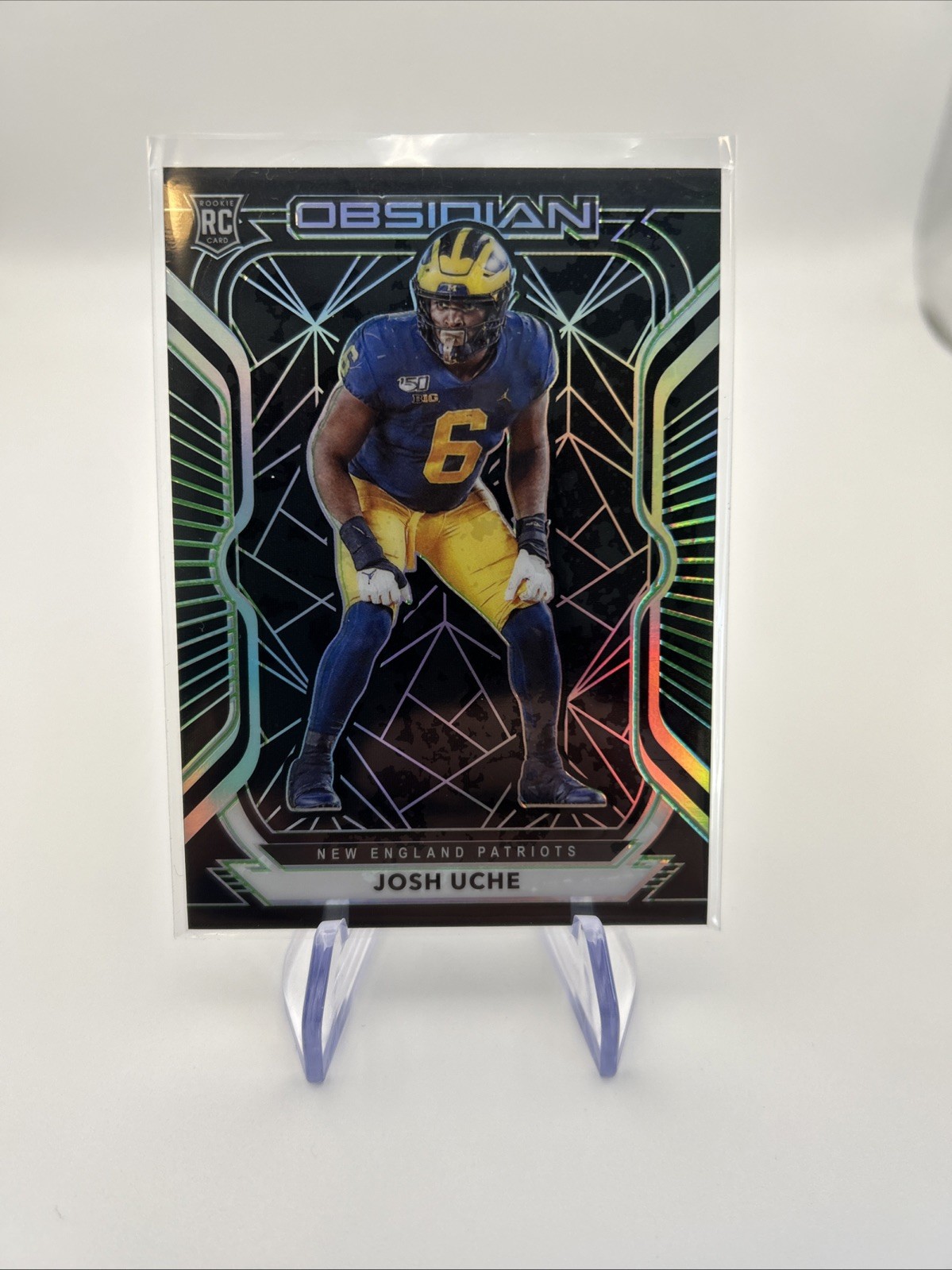 Josh Uche Panini Obsidian #199 Electric Etch Green