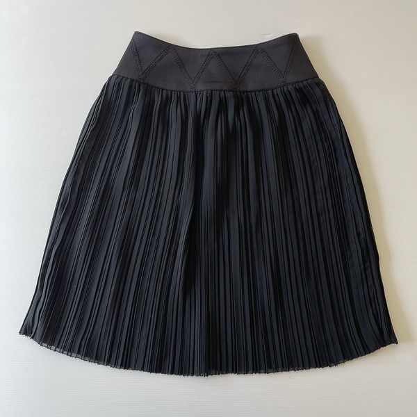 Zac Posen Pleated Skirt Adult Size 6 Black Zipper Waist Band Detail Womens