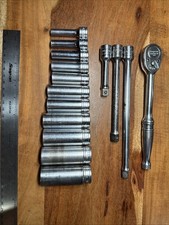 Snap On 38 Drive Sfs Serie 11 Deep Sockets 3 Extension Ratchet F720