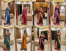 New Launching Soft Paithani Silk Saree With Blouse For Women Wedding Wear