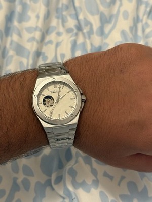 Chenxi Herren Uhr Armbanduhr Automatik Edelstahl silber weiß Sichtboden
