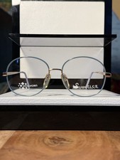 Retro Round Blue Swan USA Eyeglass Frames for Women