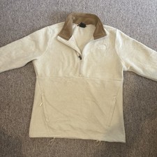 The North Face Cream/Off-White 1/4 Zip Fleece - Women?s Large