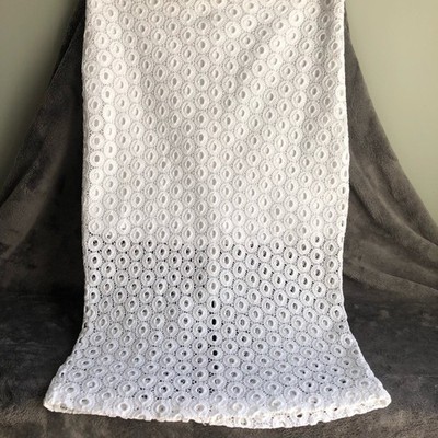 EXPRESS Chic Boho white eyelet lace pencil skirt size 10