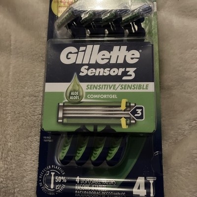 Sensor3 Sensitive Men'S Disposable Razor, 4 Razors