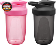 Protein Shaker 2er Set 400ml BPA-frei auslauf...