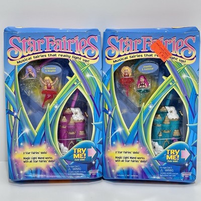 1997 Galoob Star Fairies Lot Jewella Gemstar Princessa Royelle Light Up Wand NEW