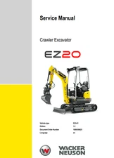 Wacker Neuson Excavator EZ20CN Service Manual PDF