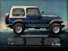 Vintage ad Jeep Renegade Blue Side View Tires photo  03/29/23
