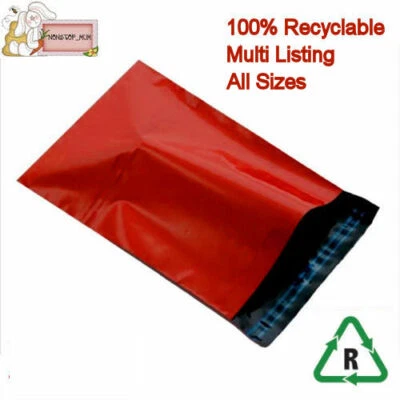 NSM RED Mail Postal Packing Bags 4x6 6x9 10x14 12x16 14x20 17x22 22x30 Poly