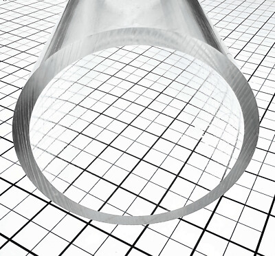 4  OD x 3 1/2'' ID CLEAR ACRYLIC PLEXIGLASS LUCITE TUBE 1/4'' HEAVY WALL 6''- LONG