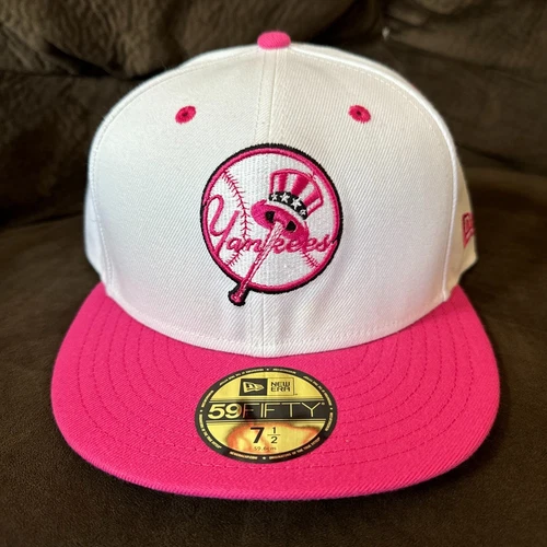 New Era 59FIFTY New York Yankees 2-Tone Color Pack White/Pink Retro Fitted Cap