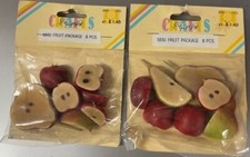 2 Vintage Frank's Crafts Mini Fruit Pieces - 8 in each