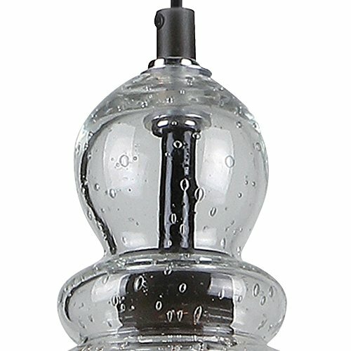 Westinghouse 1-Light Mini Pendant, Clear Seeded Glass, Oil Rubbed Bronze Finish