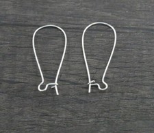 3 Sizes Kidney Earring Hooks For Jewellery Making Blanks Clasps Wire Findings UK