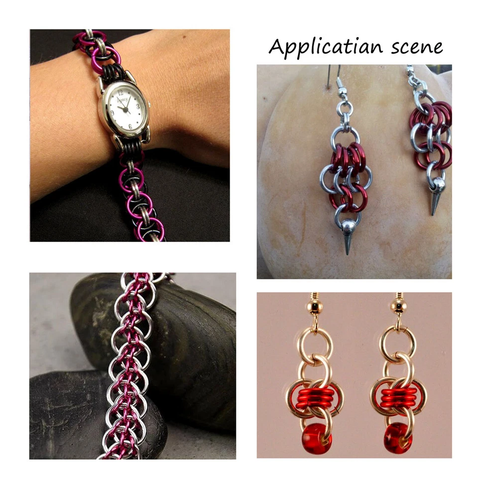 1 Caja Calibre 20 6 Colores Alambre de Aluminio Anillos de Salto Abiertos Hágalo Usted Mismo Joyería Encontrar 6x0.8mm Foto 3 de 4