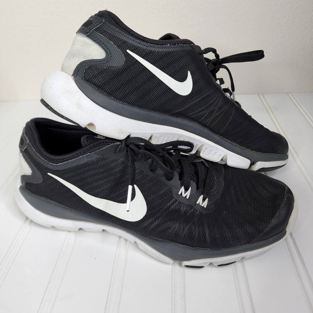 NIKE FLEX SUPREME TR4 Training Womens Shoe size 8.5 Black White | eBay