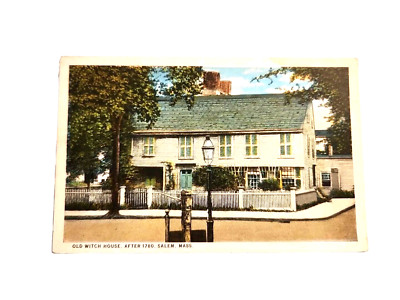Postcard Vintage Old Witch House, After 1780. Salem Mass. A138