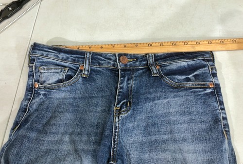 Ashley Mason Size 7 Distressed Womens Blue Denim Stretch Jeans - Foto 7 di 9